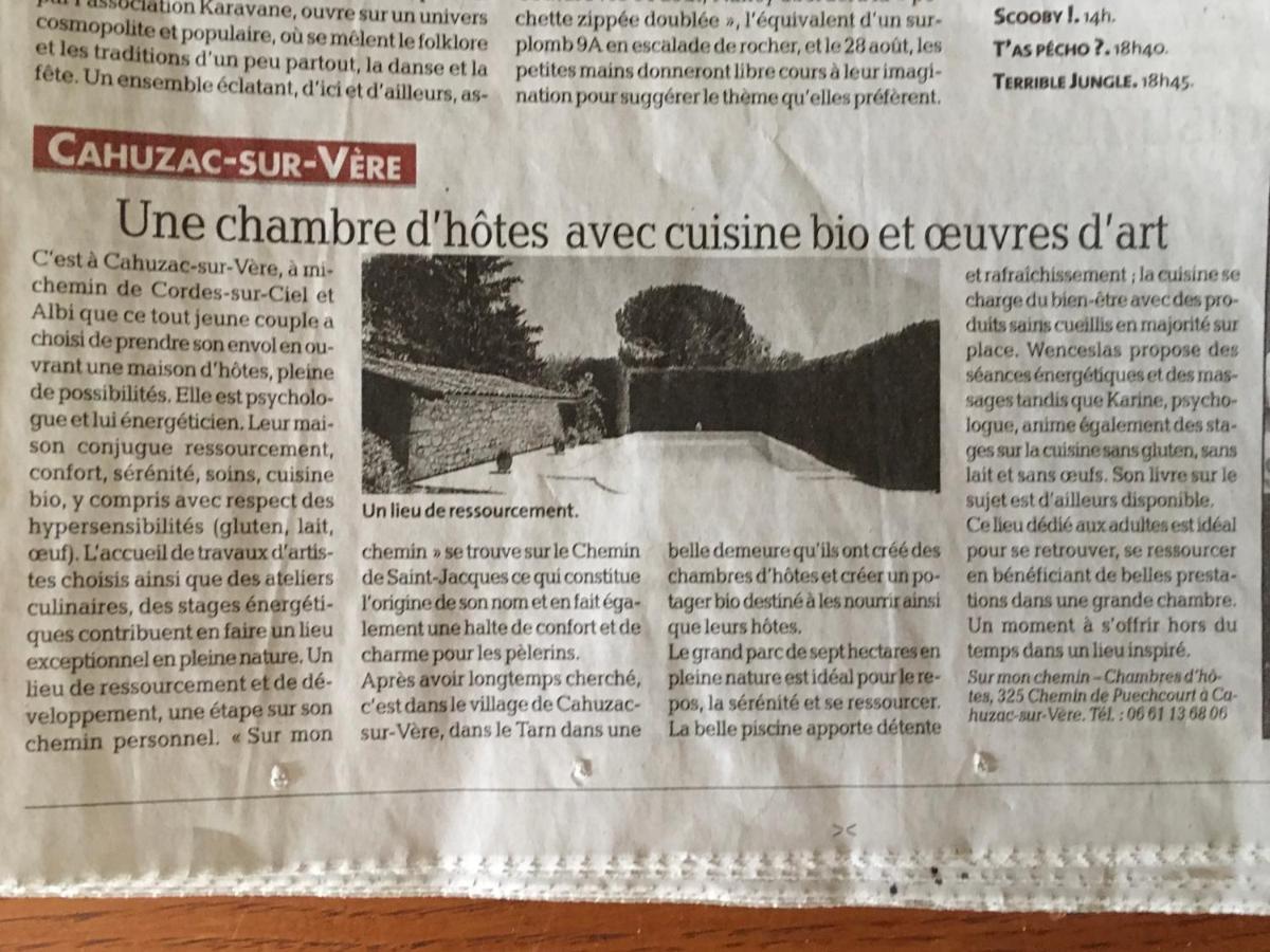 Sur mon chemin chambres d'hôtes Cahuzac-sur-Vère Exterior foto